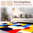 thumbnail image 2 of ODIKA 4'x6' Machine Washable Non-Slip Area Rug, Unique Christifer Inspired Abstract with Geometric Flair High Traffic Rug, Blue, 170911, 2 of 7