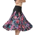 thumbnail image 4 of Falda De Baile De Salón Latino Big Swing Para Mujer, Faldas Flamencas De Vals, Color Negro SM SunniMix Vestido de baile latino, 4 of 6