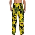 thumbnail image 3 of Balery Men'S Sunflowers In Vintage Pants,Sleepwear Pants,Pajama Pants,Pj Bottoms Drawstring And Pockets-Small, 3 of 9