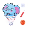 thumbnail image 1 of Kids Indoor Hanging Basketball Hoop Set, Portable Elephant Backboard Toy with Ball and Air Pump, 1 of 6