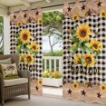 thumbnail image 2 of Sunflower Bee Outdoor Curtains for Patio, You Are My Sunshine Waterproof Outside Curtains Privacy Blackout Curtain for Porch Pergola Cabana, 2 Panel 54W x 108L Inch, 2 of 9
