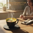 thumbnail image 6 of 30 oz / 900 ml Ceramic Soup Bowl, Large Bowl with Handle and Vented Lid, Microwave Safe Food Storage Container for Ramen, Noodle, Cereal, Fruit, Salad, 6 of 8