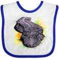 thumbnail image 3 of Inktastic Colorful Lurking Gator Boys or Girls Baby Bib, 3 of 4
