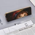 thumbnail image 3 of Rocae Animal Cat for Leather Pencil Case - Zippered Pen Case Stationery Bag Zipper Pouch Pencil Holder For Men Women Businessmen And Artists, 3 of 5