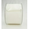 Ribbon Bazaar Wired Iridescent Taffeta 3-1/2 inch White (Same Color Edge) 10 yards 100% Acetate Ribbon