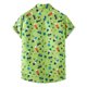 thumbnail image 2 of Camisas Hawaianas Para Hombre Camiseta de de verano para hombre, camiseta informal holgada de playa hawaiana , camiseta de manga corta con botones y bolsillo (Green, XL), 2 of 6