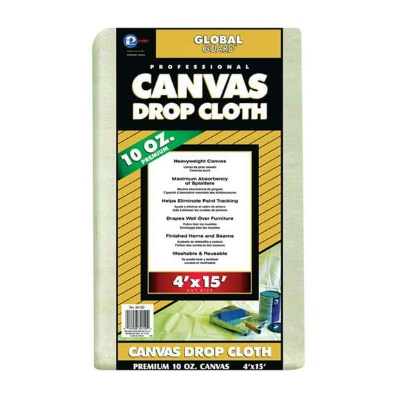 Premier  GlobalGuard 4 ft. x 15 ft. 10 Canvas Drop Cloth
