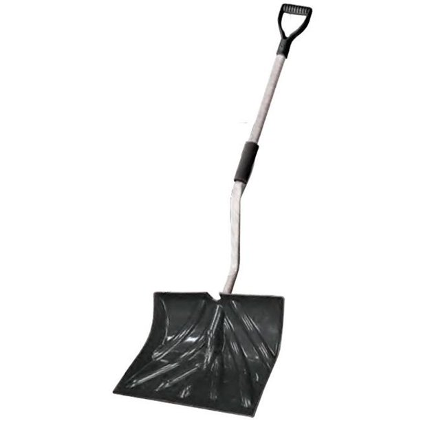 World & Main 1233BS PEC 18 x 14 in. Black Back Saver Snow Shovel Poly