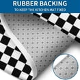 thumbnail image 4 of Black and White Checkered Pattern Bathroom Rugs Sets 3 Piece,Toilet Cover Set,Absorbent Non Slip Bathroom Mats Sets with U-Shaped Contour Rug Toilet Rug Set, 4 of 5