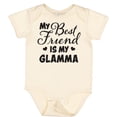 thumbnail image 3 of Inktastic My Best Friend is My Glamma with Hearts Boys or Girls Baby Bodysuit, 3 of 5