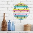 thumbnail image 7 of Dreamtimes Rainbow Striped Wall Clock, 10 Inch Silent Non Ticking Round Clock Oil Painting Clock Easy to Read Clock for Living Room Bedroom Bathroom Home Decor, 7 of 7