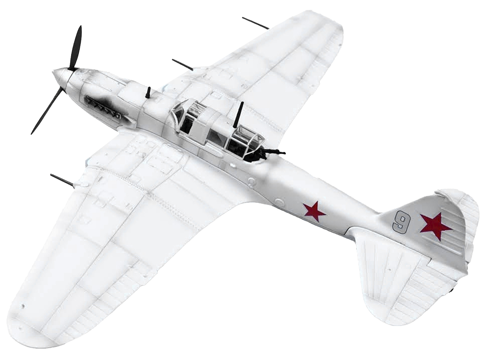 Ilyushin IL-2 Shturmovik Aircraft White "Battle of Stalingrad" (1942) Soviet Air Force 1/72 Diecast Model Airplane by Legion