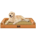 thumbnail image 1 of Cama Grande para Perro NANUYA Ortopédica Impermeable Naranja, 1 of 9