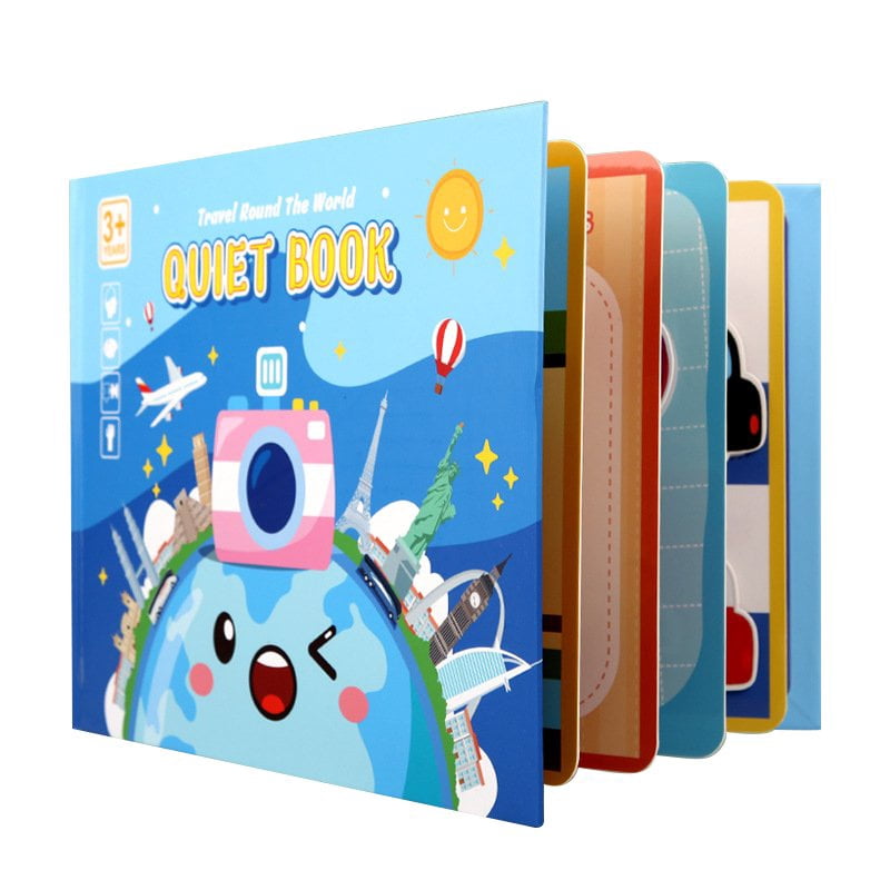 Livre Sensoriel En Feutre Pour Enfants - Jouet D'apprentissage Avec Fermetures Et Nœuds - Pour La Motricité Fine Dès 1 An