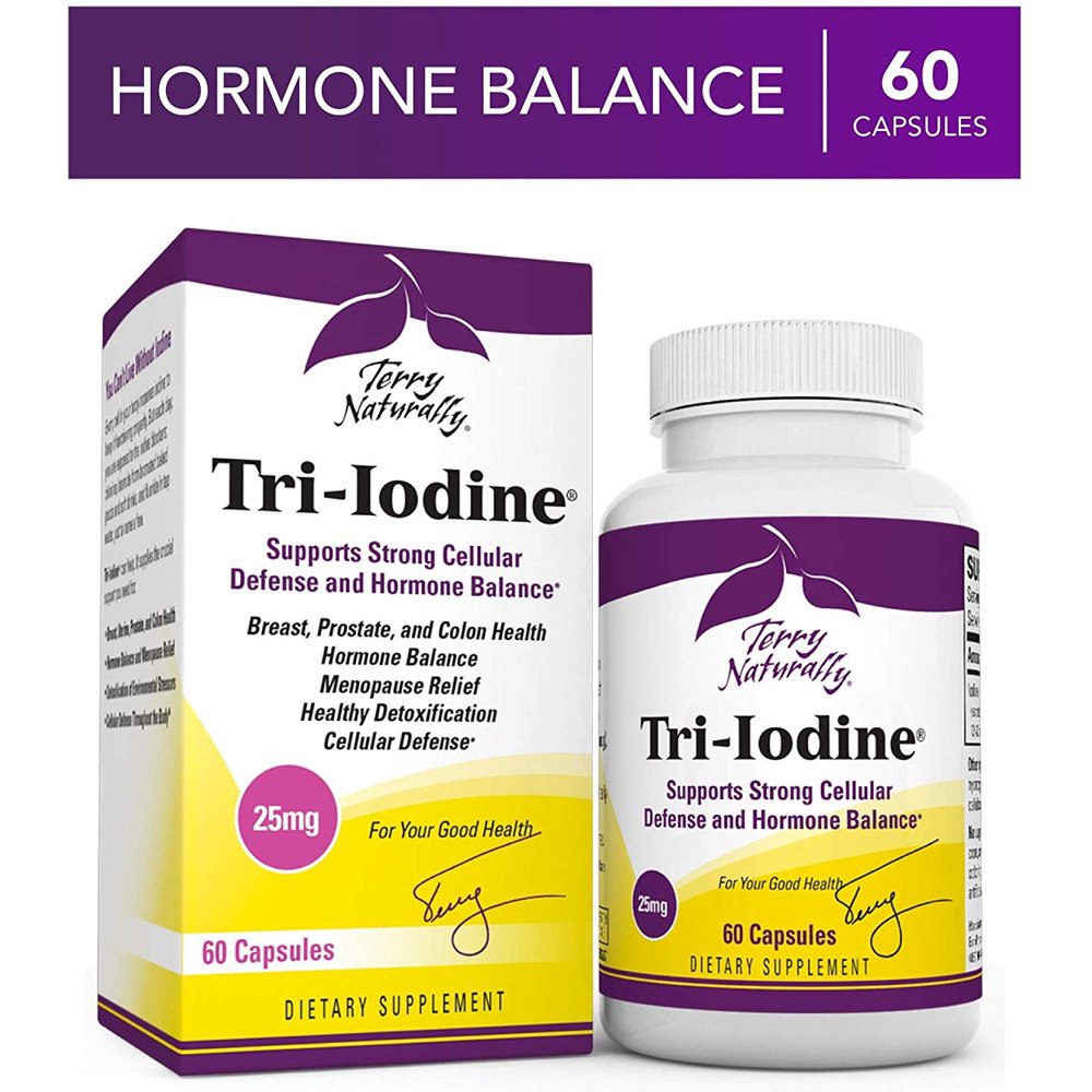 Terry Naturally TriIodine 25 mg 25000 mcg Iodine, 60 Vegan Capsules