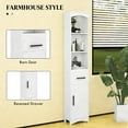 thumbnail image 3 of S-HOME Tall Slim Design Narrow Cabinet with Drawer in Elegant White Finish, Perfect Storage Solution for Small Bathrooms, 3 of 7