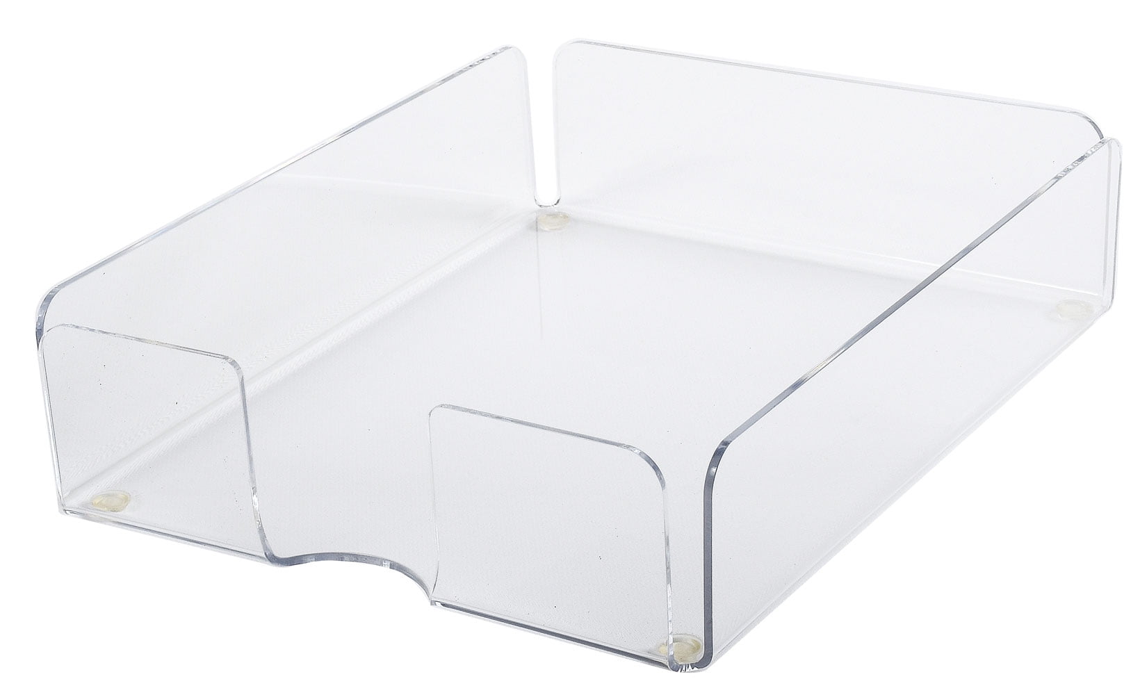 Acrylic Paper Trays for Desktops Set of 2 Trays Clear Office Trays
