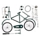 thumbnail image 2 of Bicicleta modelo bicicleta juguete estantería desmontable Diecast miniatura para bicicleta de cumpleaños desmontable verde Zulema Bicicleta en miniatura, 2 of 7