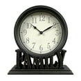thumbnail image 2 of Reloj de mesa redondo con números grandes, movimiento silencioso decorativo, relojes de repisa sin tictac para baño, mesa de oficina, ano EstiloB perfecl reloj geométrico, 2 of 8