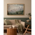 thumbnail image 3 of Drsoum Vintage Landscape 24x36in Natural Framed Canvas Wall Art Retro Village Prints Modern Kitchen Bathroom Office Decor, 3 of 6