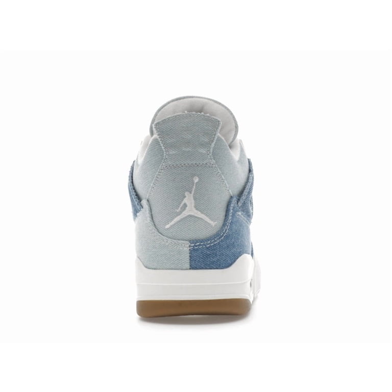 Jordan Women's 4 Retro TEX Denim Worn Blue Basketball Shoes, from