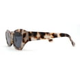 thumbnail image 4 of Womens Mod Thick Plastic Chunky Cat Eye Sunglasses Beige Tortoise Black, 4 of 4