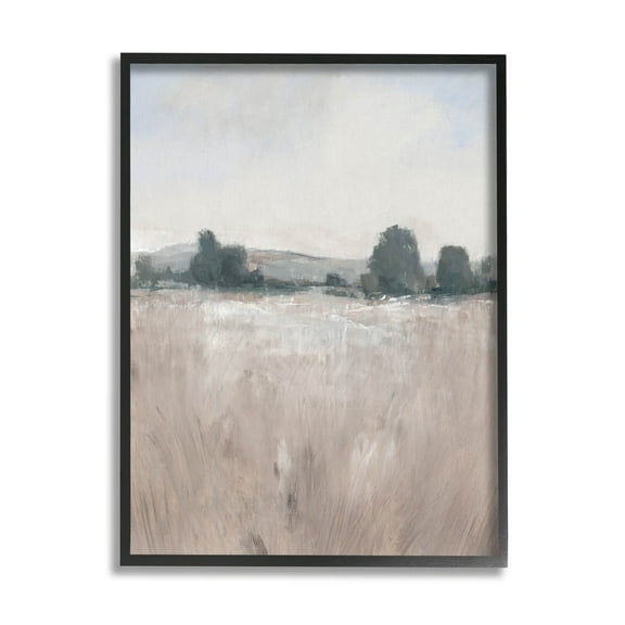 Stupell Industries Rural Autumn Grassland Field Nature Painting Black Framed Art Print Wall Art, Design by Tim OToole