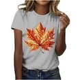 thumbnail image 2 of qolati Halloween Sequin Pumpkin Women Tops Retro Fall Print Crew Neck T-Shirt Thanksgiving Day Going Out Sweatshirts for Women, 2 of 5