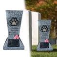 thumbnail image 4 of Jarrón ángel con luces LED | Porta flores para memorial en cementerio para humanos o mascotas | Regalo para jardín exterior de resina | Monumento decorativo único con crucifijo | 9x5x2.7 pulgadas, 4 of 9