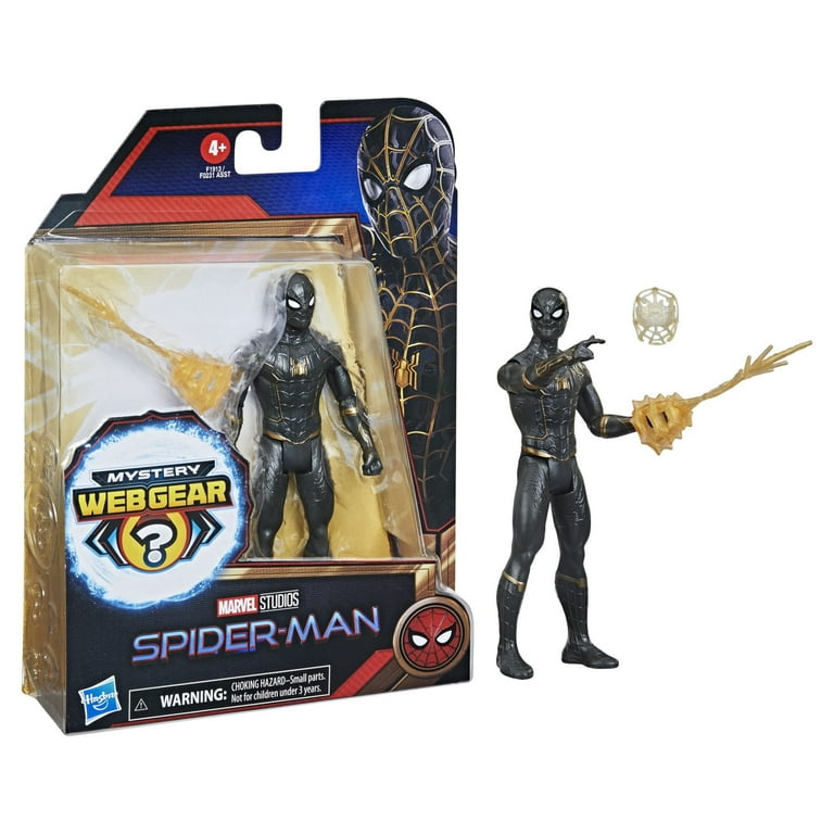 Marvel Spider-Man Mystery Web Gear Black and Gold Suit
