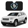 thumbnail image 2 of DouZhe Car Sunshades for Windshield, Cryptocurrency Blockchain Bitcoin Pattern Car Sun Shade Block Heat and UV Rays, 55" x 30", 2 of 8