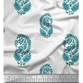 thumbnail image 1 of Soimoi Silk Fabric Leaves Block Print Fabric by The Yard 42 Inch Wide, 1 of 3