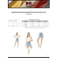 thumbnail image 2 of MixMatchy Women's High Waisted Distressed Rolled Hem Denim Short Jean, 2 of 6