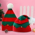 thumbnail image 3 of harmtty Hat Wavy Stripes Plush Ball Warm Contrast Colors Christmas Hat for Winter, 3 of 7