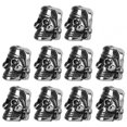 thumbnail image 2 of Paracord Beads Skull Pendant, Anti Slipping Beautiful Paracord Beads Metal Skull Convenient  For Keychains For Outdoor, 2 of 8