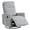 Grey, variant on Costway 360° Swivel Rocking Chair with Cushioned Back, Seat & Footrest for Living Room Gray