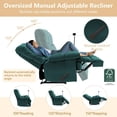 thumbnail image 7 of Oversized Recliner Chair 350 lb Weight Capacity, Home Oversized Velvet Manual Chair Recliner Overstuffed Arms and Back for Home Theater Living Room Green, 7 of 7