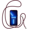 thumbnail image 2 of Crossbody Case for iPhone12 Pro Max,iPhone12 Pro Max with Lanyard Strap Protective Case Adjustable Neck Rope Liquid Silicone Soft Cover for iPhone12 Pro Max 6.7 Inch,Dark Red, 2 of 10