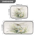 thumbnail image 3 of 2-Piece Kitchen Rugs Set Non-Slip Mats Carpet Floor for Kitchen, Bathroom (19.7"x27.6" & 19.7"x47.2") Dragonflies with White Daisies, 3 of 7