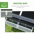 thumbnail image 5 of Barara King Large Chicken Coop, Chicken Coop, Outdoor Hen House,59" Wooden Chicken Coop w/ Wheels, Handles, 2 Nesting Boxes, 2 Trays, 4 Perches,Gray, 5 of 10