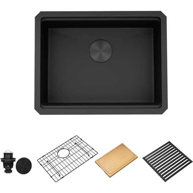 Bar Sink Undermount Kitchen Sink x Single Bowl Stainless Steel Material Depth Workstation Small Sinks with Accessories Small Bar Sink Camper Sink RV Kitchen Sink