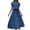 Blue, variant on Womens 2 Piece Skirt Sets Fashions Short Sleeve Crewneck Top and Midi Skirt Set with Pockets Summer Casual Matching Outfits