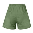 thumbnail image 6 of TRUBKH shorts for women athletic shorts for women linen shorts womens shorts casual bermuda shorts for women Summer Large Size Elastic Decorative Buttons Pocket Casual Shorts Mint Green L, 6 of 6