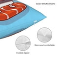 thumbnail image 3 of Fuzoiu Sushi Salmon Surfing Print Square Pillow Cover,Hidden Zipper Design,Luxury Square Pillow Case, Throw Pillow,Couch Cushion-12"x12", 3 of 7