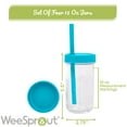thumbnail image 5 of WeeSprout Glass Cups with Lids & Straws, Spill-resistant Cups for Toddlers & Kids - 8/12oz, Set of 4, 5 of 7