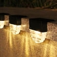 thumbnail image 2 of Solar Step Light, 4pcs Solar Patio Lights IP65 Waterproof with Auto On/Off Warm Light and Color Light Lighting for Steps Fences Outdoor Garden Decorat, 2 of 5
