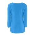 thumbnail image 5 of HIPYLO Long Sleeve Tops for Teens Girl Tops Size 10-12 2t Girl Girls Long Shirts Size 14-16 Girls Athletic Shirts Preppy Clothes Kids Girl Clothes, Blue 15-16 Years, 5 of 5