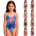 thumbnail image 2 of CCRFTGI Swimsuit for Child Girls Size 6-7 2026 Summer One Piece Bathing Suit Beach Print Swim Vacation Girls Clothes Girls Bathing Suit Mint Green 5-6 Years, 2 of 7