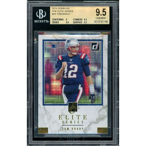 Tom Brady Card 2018 Donruss The Elite Series #24 (pop 1) BGS 9.5 (9 9.5 9.5 9.5)