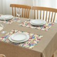 thumbnail image 3 of Pioneer Flower Floral Print Pattern Summer Placemats Table Placemats Set Of 4-Linen Kitchen Washable Placemats Table Mats 12x18 Inch Non-Slip Heat Resistant, 3 of 5